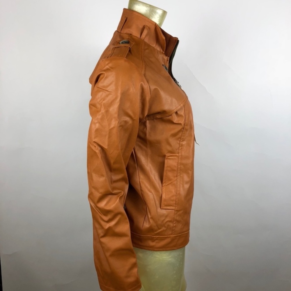 Giarifeng Faux Leather Moto Jacket Sz M - Picture 3 of 5